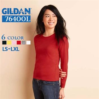 吉爾丹GILDAN76400L女款純棉純色長(zhǎng)袖圓領(lǐng)T恤打底衫