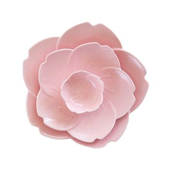 白領(lǐng)公社 餐具套裝 日式櫻花形創(chuàng)意家用陶瓷餐具碗碟套裝西餐盤早餐盤子點(diǎn)心盤沙拉碗小醋碟