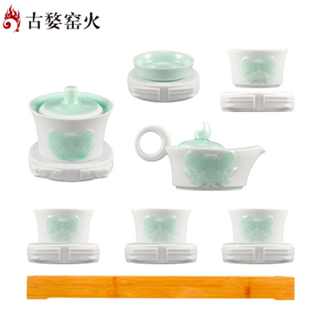 古婺窯火 婺州瓷 經典永藏系列 乾坤全套茶具 茶盤組合包裝 乾坤
