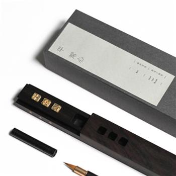 筆墨方慢物質(zhì)懷袖手工狼毫小楷毛筆套裝 創(chuàng)新榫卯盒鎮(zhèn)紙 文房四寶禮品套裝