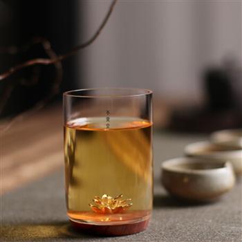 不覺(jué)堂木璃私杯品茗私杯玻璃茶杯主人杯單杯禮品杯水杯茶杯茶具心蓮