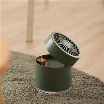 新品折疊加濕器風扇多功能迷你桌面加濕小風扇USB充電便攜電風扇