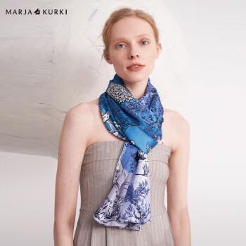 瑪麗亞.古琦(MARJA KURKI)絲巾真絲女?huà)寢岄L(zhǎng)巾