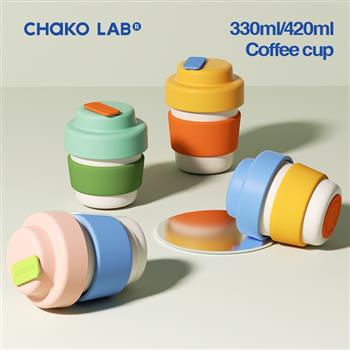 chakolab咖啡杯陶瓷內(nèi)膽保溫杯女不銹鋼便攜可愛直飲隨行水杯子