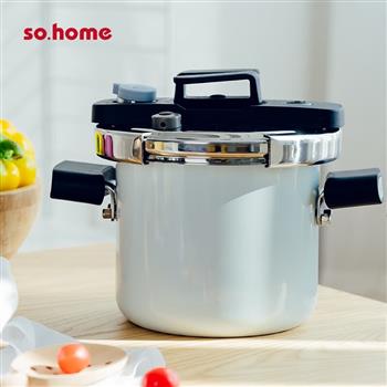 so.home進口琺瑯不銹鋼迷你高壓鍋家用鍋煤氣電磁爐專用80KPA新品
