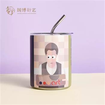 中國國家博物館拉斐爾莫蘭迪吸管杯創(chuàng)意杯子高顏值生日禮物