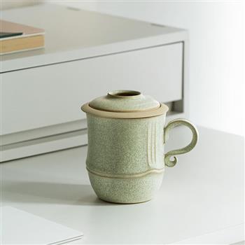 萬(wàn)仟堂（Edenus）陶瓷泡茶杯辦公杯個(gè)人專用高檔水杯春竹