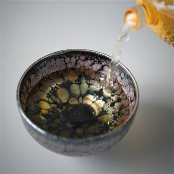 萬(wàn)仟堂（Edenus） 建盞茶杯 茶具建陽(yáng)油滴品茗鐵胎茶盞主人杯兔毫油滴