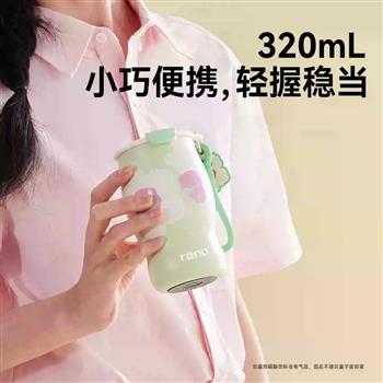 rano樂序女生隨手保冷杯水杯陶瓷內(nèi)膽迷你多巴胺曼特寧咖啡杯便攜