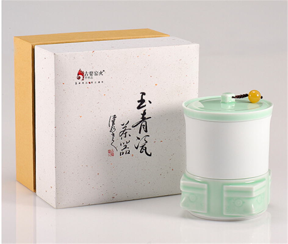 古婺窯火 四方如意系列 四方如意蓋碗 一杯一碟一茶漏 禮盒包裝 四方如意蓋碗