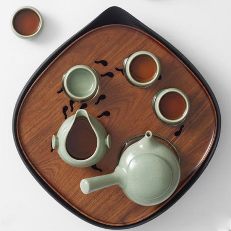 哲品拾趣哥窯汝窯功夫茶具套裝陶瓷茶壺茶杯家用一壺四杯整套家居 