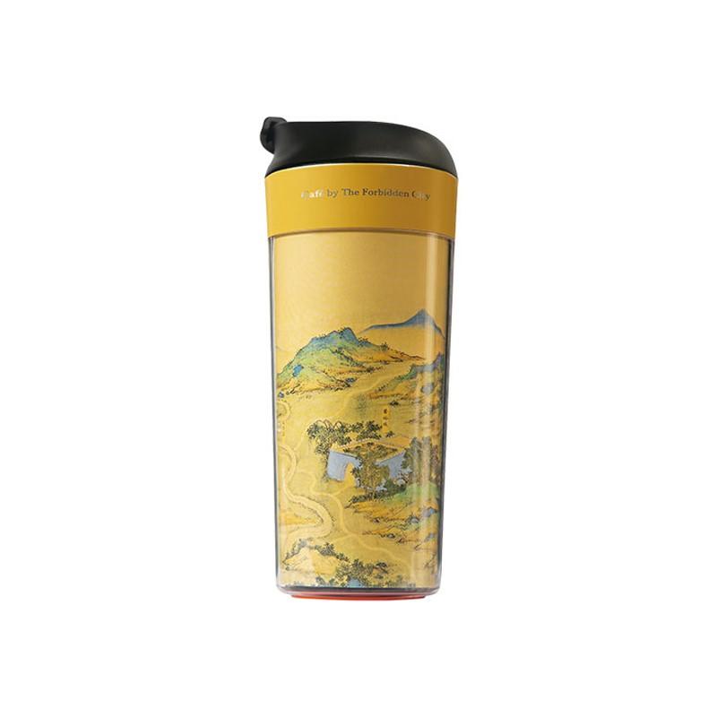 故宮角樓咖啡宮廷隨行杯絲路山水地圖隨手杯便攜隔熱創(chuàng)意水杯禮物 