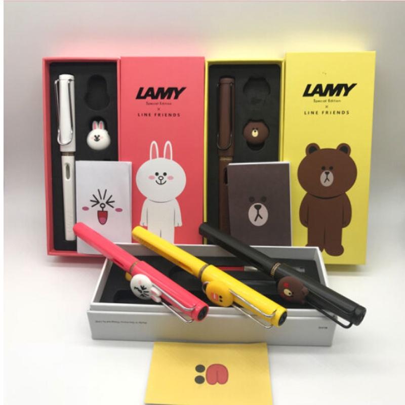 德國(guó)狩獵者line布朗熊可妮兔限量款卡通禮盒學(xué)生練字鋼筆 小黃人套裝 F（0.5-0.6）簽名書(shū)寫(xiě)偏粗