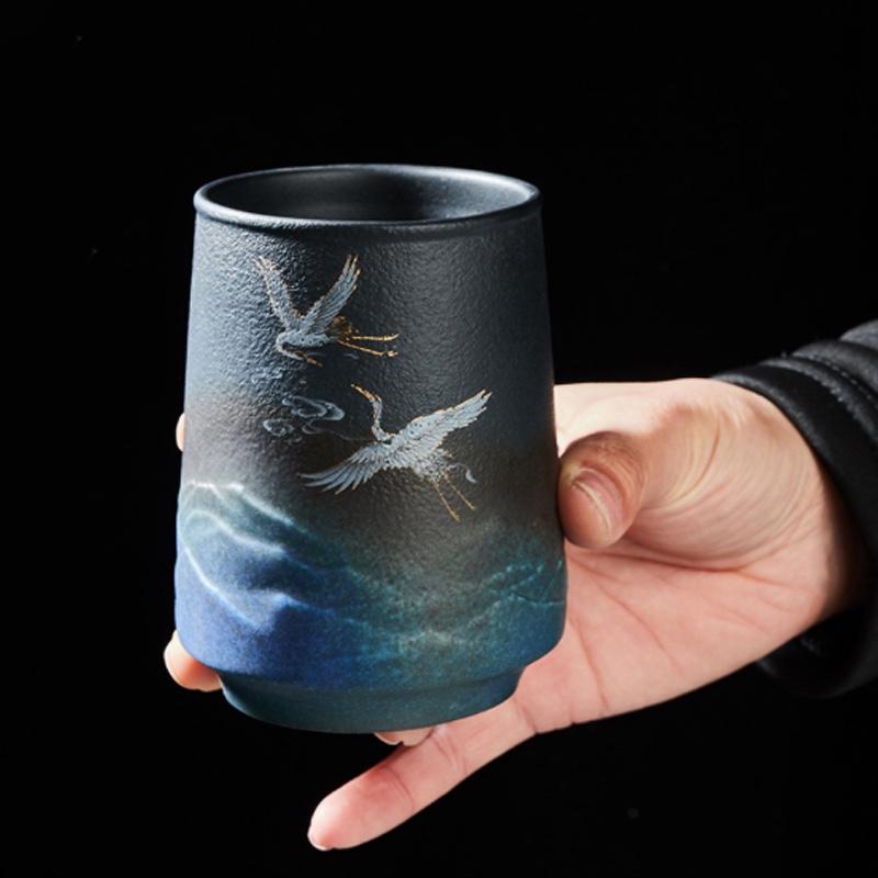 容山堂廣告杯 水杯 卡通創(chuàng)意陶瓷杯定制 馬克杯咖啡杯大號(hào)啤酒杯