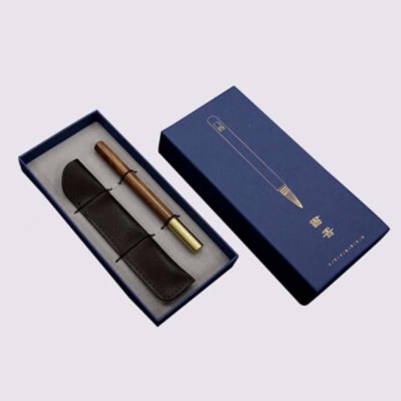 西泠印社送禮書(shū)香簽字筆皮套文具禮品套裝銅木筆圓珠筆
