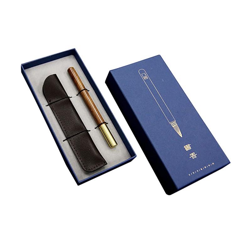 西泠印社送禮書(shū)香簽字筆皮套文具禮品套裝銅木筆圓珠筆