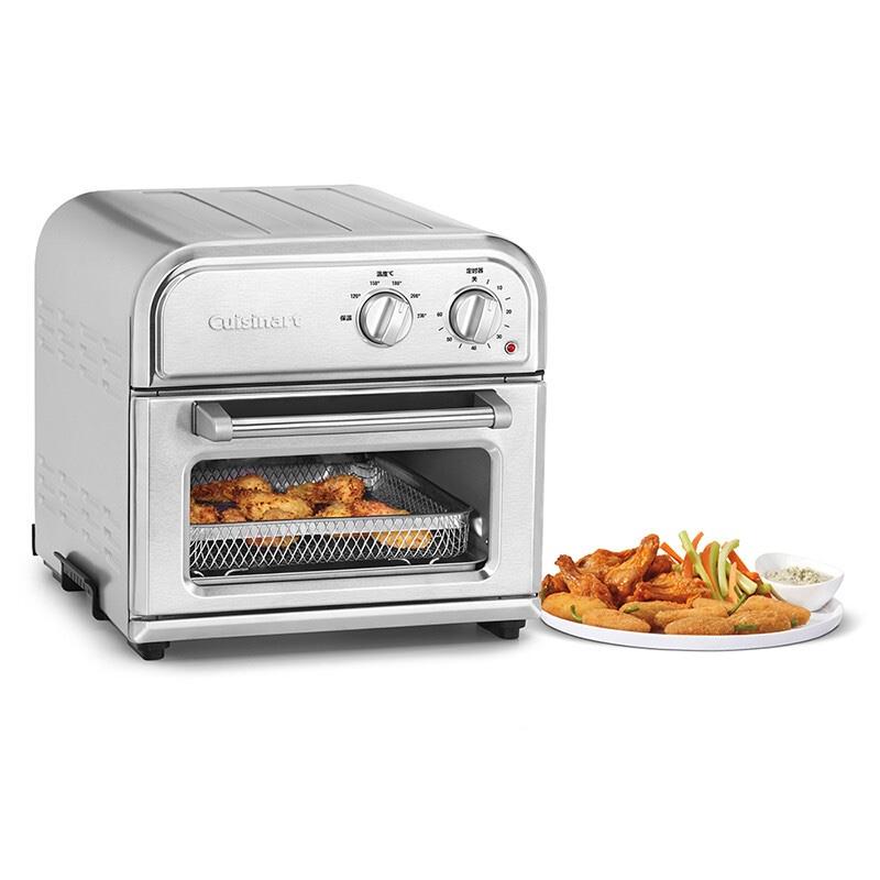 美膳雅（Cuisinart）電烤箱家用多功能熱風(fēng)循環(huán)熱風(fēng)爐空氣炸烘焙吐司面包 AFR-25CN 銀色