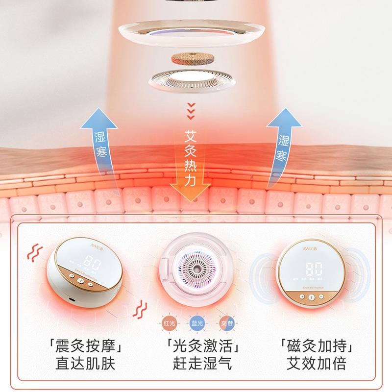 艾修堂無煙艾灸盒隨身灸家用電子智能艾灸罐子艾灸柱條熏蒸儀器具