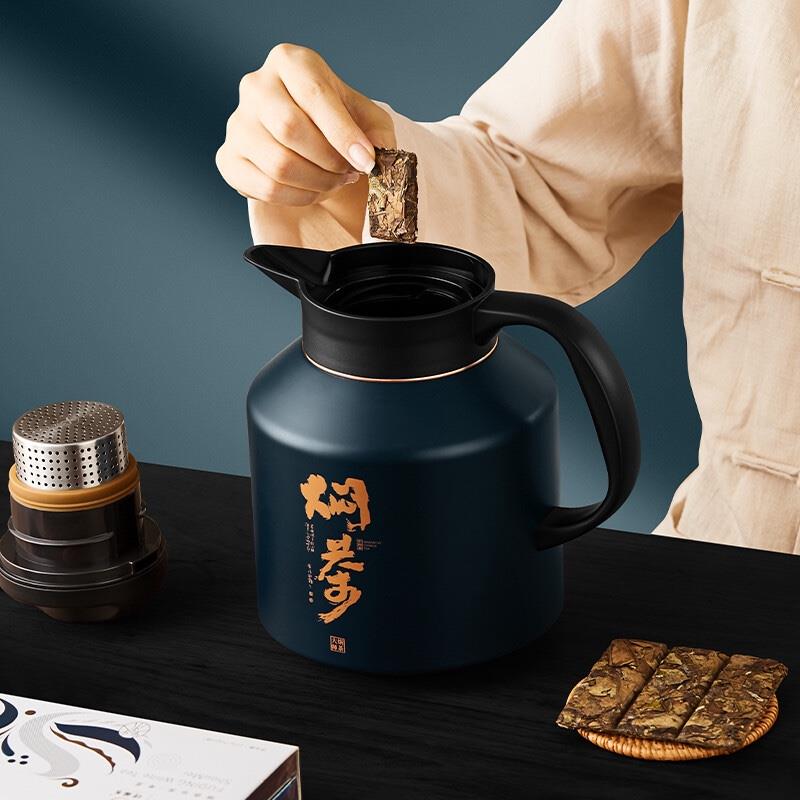 燜大師龍潤(rùn)套裝MT1802W燜茶壺茶葉套裝組合白茶不銹鋼燜泡壺獨(dú)立茶隔