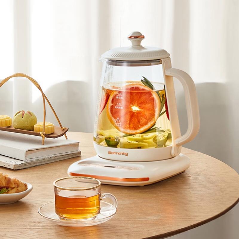Bermaning英國(guó)Bermaning智能養(yǎng)生壺BM-Y08家用大容量煮茶器辦公室小型玻璃電水壺養(yǎng)身茶壺