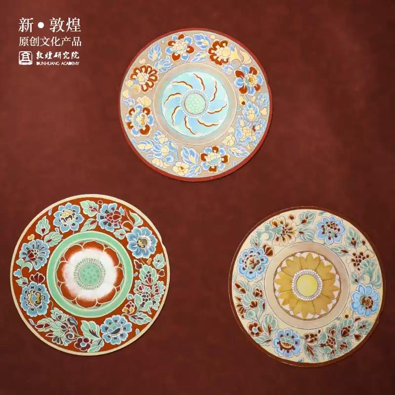 敦煌研究院 壁畫(huà)圖案diy填色團(tuán)扇 古風(fēng)團(tuán)扇創(chuàng)意文創(chuàng)禮品高級(jí)感