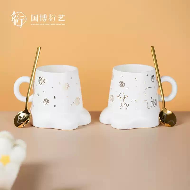 中國國家博物館心有靈犀牛腳杯子茶杯茶具可愛小水杯創(chuàng)意生日禮物