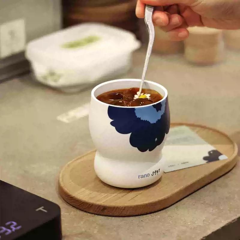 rano樂(lè)序雪莉咖啡杯Coffee Spot聯(lián)名陶瓷內(nèi)膽迷你可愛(ài)隨手杯夏季